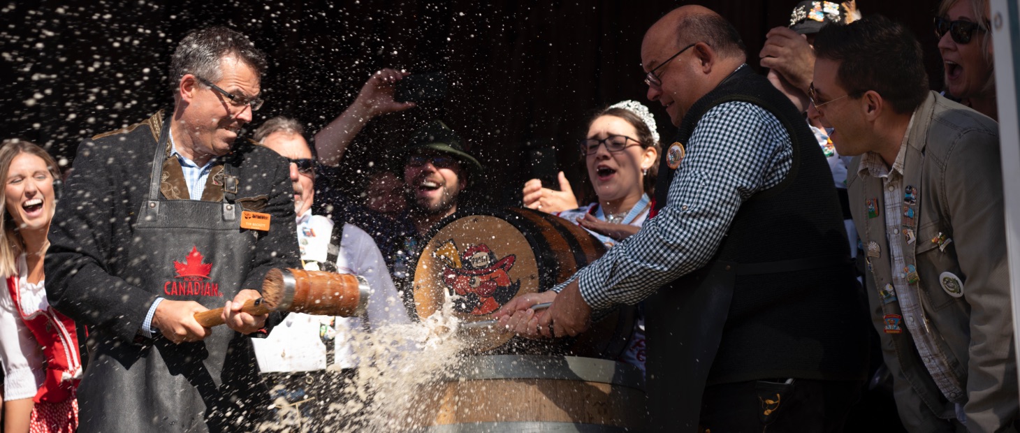 tapping of the keg at KW Oktoberfest