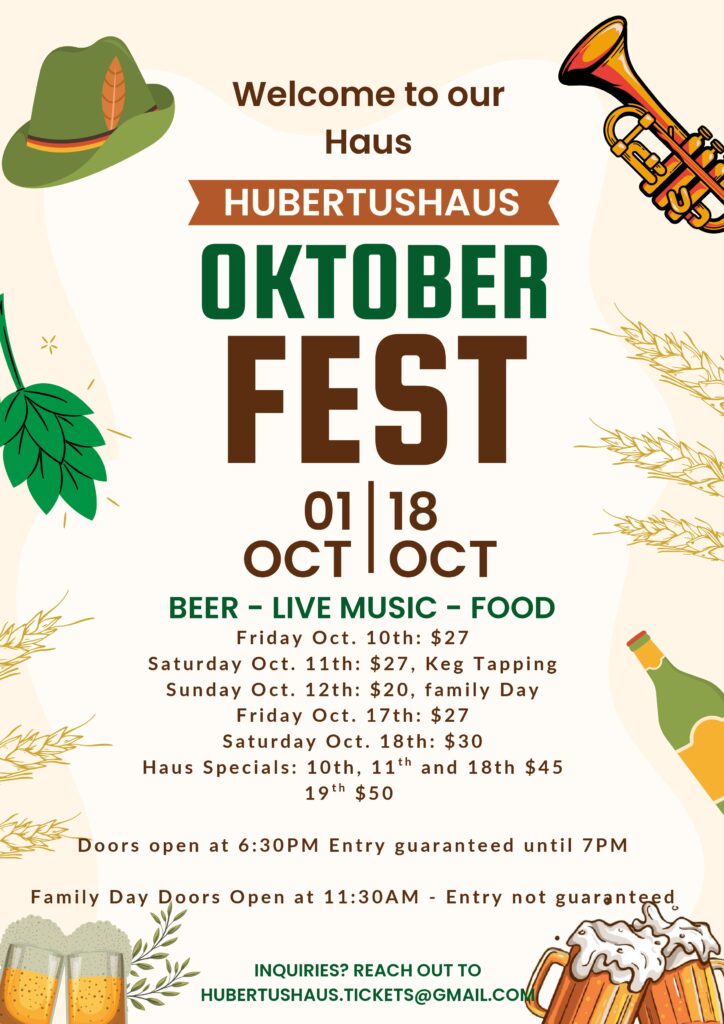 Hubertusahaus Oktoberfest 2024 Flyer Oktoberfest 2025 Flyer Page 0001